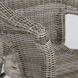 thumbnail of Sillón de exterior de aluminio y ratán sintético color gris, Apilable, Diseño rústico, Tamaño: 62x66x86 cm