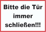 thumbnail of Schild Bitte die Tür immer schließen schwarz-weiss-rot A3 (297x420mm)