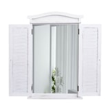 thumbnail of Décoshop26 - Miroir mural salle de bain design fenêtre avec volets 71x46x5cm blanc vieilli 04_0003703