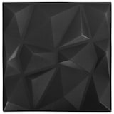 thumbnail of vidaXL 3D-Wandpaneele 12 Stk. 50x50 cm Diamant Schwarz 3 m²