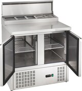 thumbnail of GastroHero Belegstation PSH200 | 240 Liter | Kühlaufsatz | für 5x 1/6 GN Behälter | Edelstahl | Pizza Salat Vorbereitung | Kühltheke Gastronomie