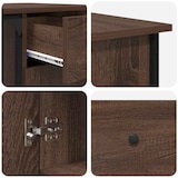 thumbnail of vidaXL Schreibtisch Braun Eichen-Optik 141x141x75 cm Holzwerkstoff