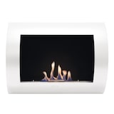 thumbnail of Cheminée à l'éthanol en acier laqué blanc