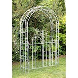 thumbnail of DanDiBo Rosenbogen mit Tür Verzinkt Breite 140 cm Rundbogen Feuerverzinkt Wetterfest Massiv Volleisen Rankhilfe