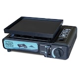 thumbnail of Tragbarer Gaskocher 2200W + 2 Platten Plancha und Grill Barbecue Campingkoffer INTEC