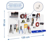 thumbnail of Metalen gereedschapspaneel Panelclick 1200x600 wit + 22 haken + 8 accessoires