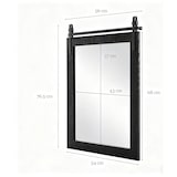 thumbnail of COSTWAY Specchio Rettangolare con Cornice in Legno, 76,5 x 56 cm, Specchio da Parete Rustico, Specchio da Appendere Infrangibile