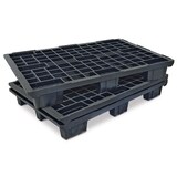 thumbnail of 5x Leichtpalette im Euromaß, schwarz, 1200x800x140 mm, Deckfläche durchbrochen