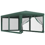 thumbnail of Tente de fête avec 4 parois latérales en maille Vert 3x6 m PEHD Modèle AbriPrairie 166