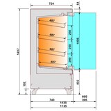 thumbnail of Vitrine chauffante, libre-service, avec porte vitrée, sur roues - FULL BLACK - Diamond