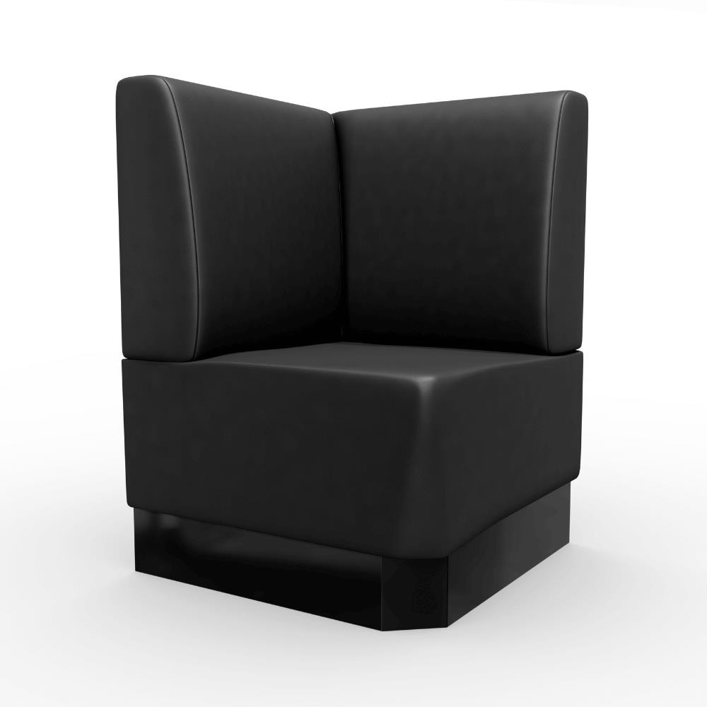 Gastro Eckbank Amsterdam | 64x64 cm | Kunstleder Schwarz | Glatt