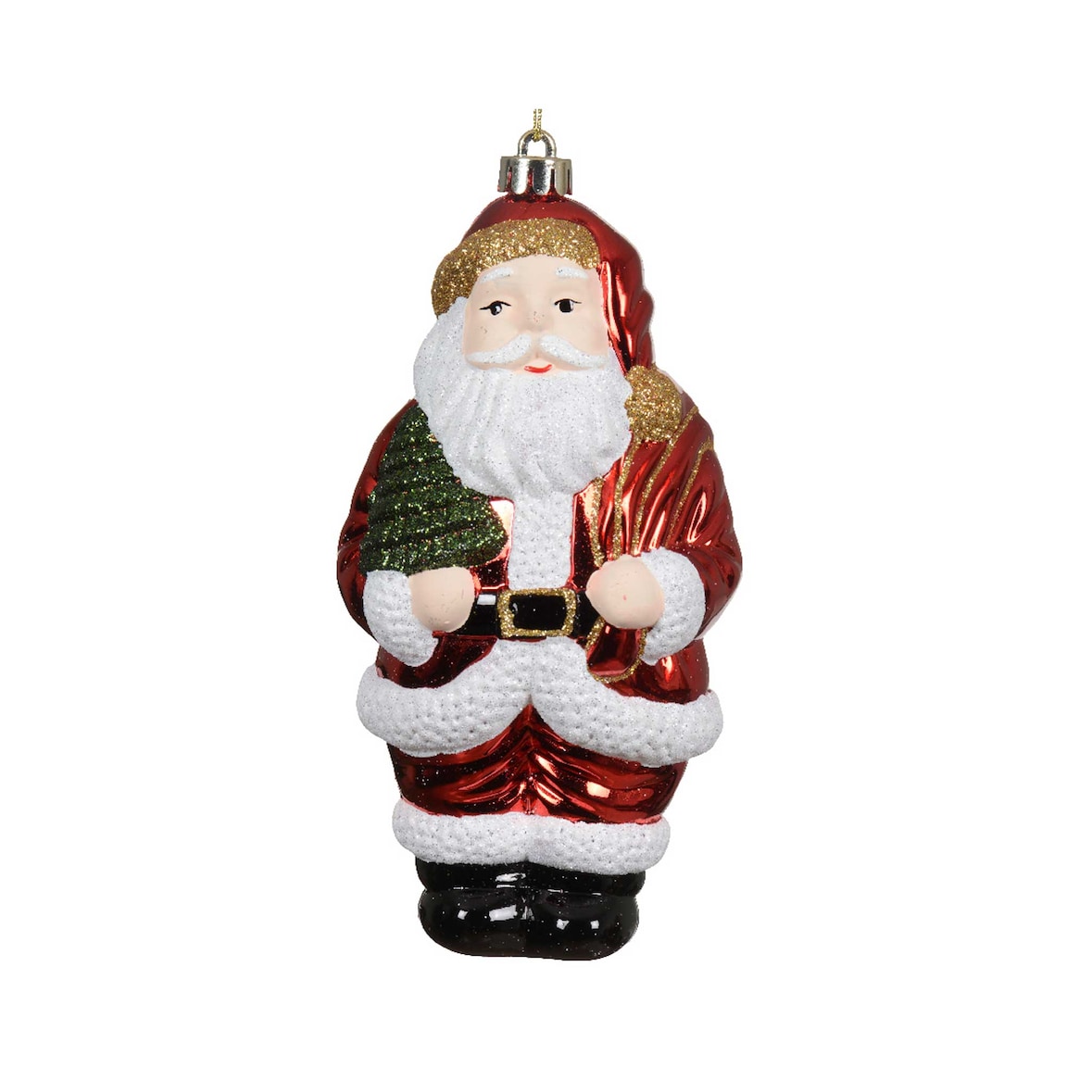 Christbaumschmuck Kunststoff 17cm Weihnachtsmann Figur Bruchfest Weihnachtsbaum Anhänger Weihnachten Weihnachtsbaumschmuck Santa Claus Nikolaus Rot