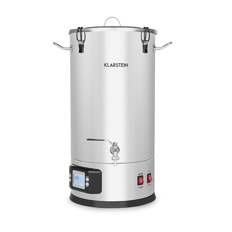 Maischfest Maischekessel 5 Teile 1500/3000W 35l LCD EdelstahlSilber