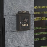 thumbnail of Briefkasten PETER Bronze 29x13x41 cm Gussaluminium Wandmontage | Postkasten Nachrichtenkasten für Briefe und Zeitungen