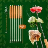 thumbnail of Bonvivre® Gusseisen Fondue Set für 4 Personen | 1 Liter | Fondueset 9-teilig mit Brenner und 6 Gabeln | Emailliert Rot