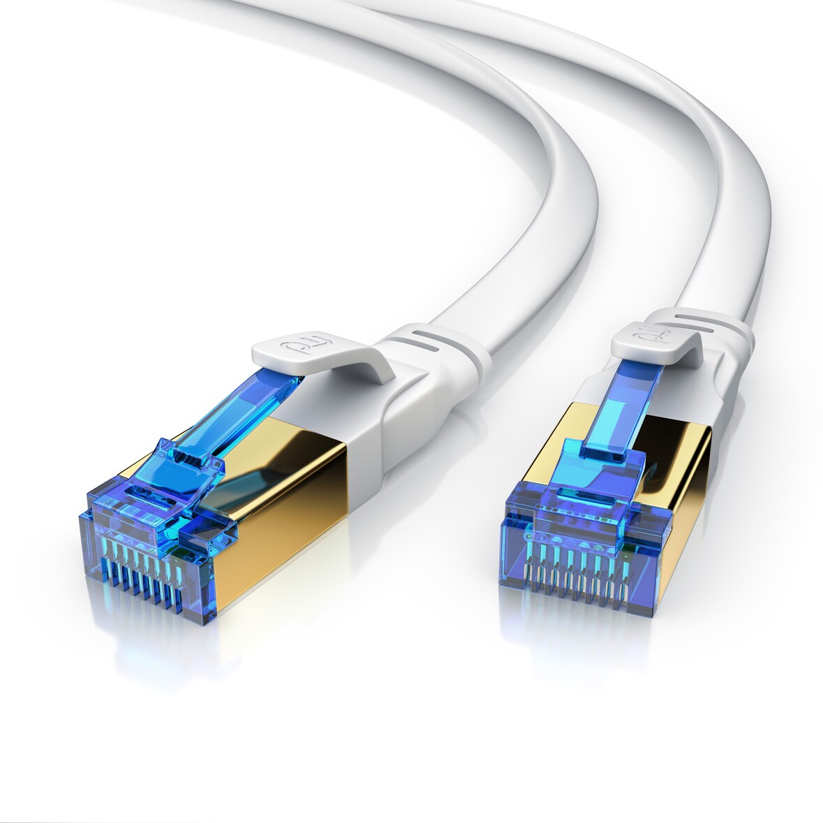 Primewire Flachbandpatchkabel CAT 8 - Gigabit Ethernet LAN Kabel - 40 Gbit/s - S/FTP PIMF Schirmung - Netzwerkkabel - 3m