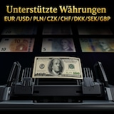 thumbnail of BEITZ BS-950A Geldzählmaschine für Scheine + BS-P30 Thermodrucker | Banknotenzähler mit 2-Taschen | 9-facher Falschgelderkennung & Druckfunktion