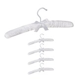 thumbnail of Relaxdays Kleiderbügel Satin, 5er Pack, weich gepolstert, 360° drehbarer Haken, dekorative Schleife, 38 cm breit, weiß