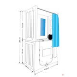 thumbnail of Seniorendusche und Sitzwanne Kombination Wanne mit Tür S08D-TH-A-R 68x110x205cm