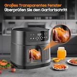 thumbnail of Heißluftfritteuse 9L mit Großes Sichtfenster | Friteuse Airfryer ohne Öl mit Digitalem Led Touchscreen, 8 Programmen, Shake-Modus, 1800W, Rezeptbuch