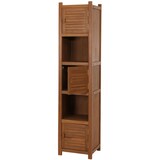 thumbnail of Teak-Hochregal HWC-M87, Badschrank Badregal Badezimmer, hochwertiges B-Grade-Teak (Kernholz, 20-30 Jahre), 181x40cm