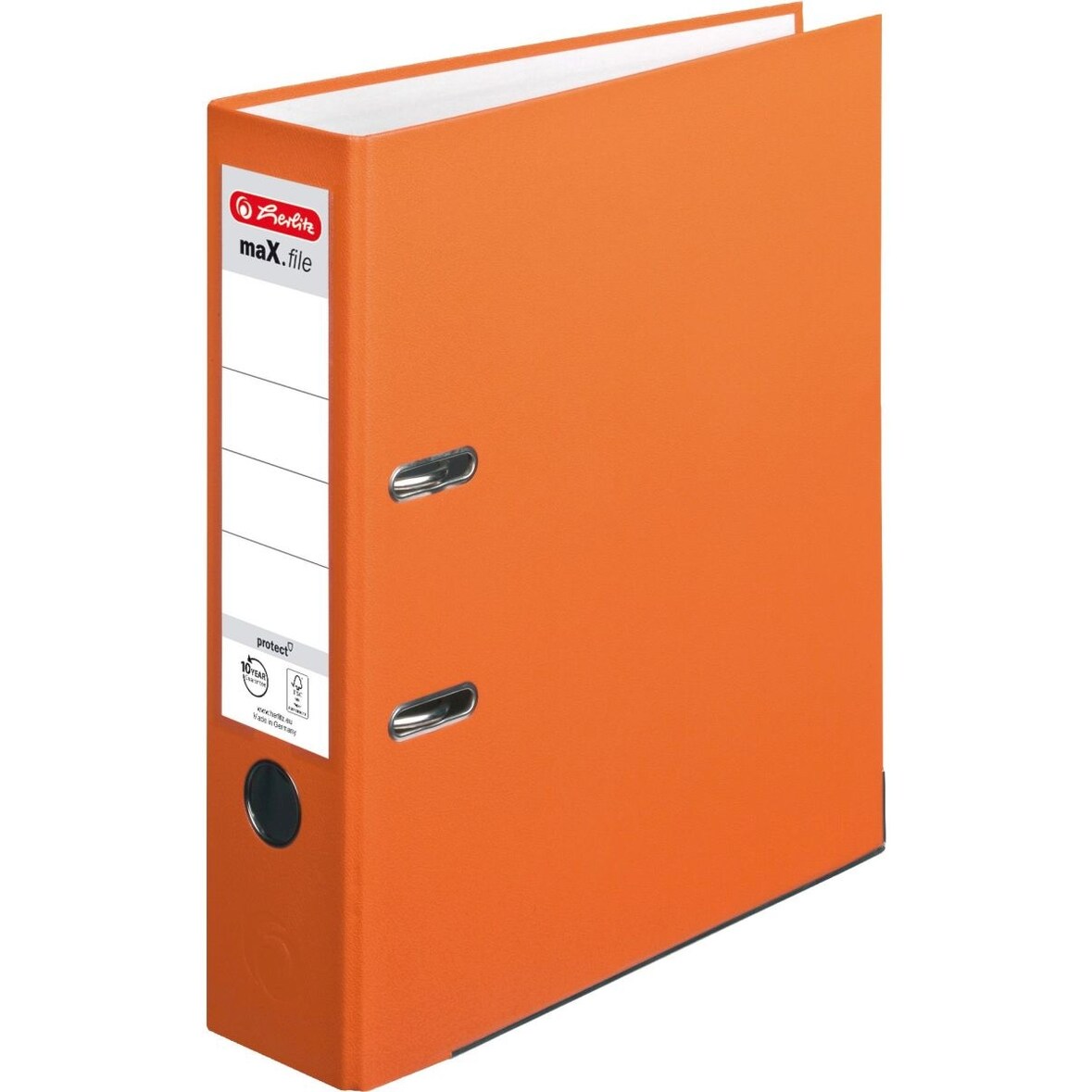 Ordner protect Kunststoff (PP) A4 8cm orange maX.file Packung mit 20 Stück