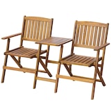 thumbnail of Helloshop26 - Banco de jardim dobrável mobiliário de exterior para pátio mesa de terraço e mesa de chá 140 cm madeira maciça de 02_0011760