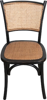 thumbnail of Biscottini Esszimmerstühle – Stuhl aus Holz und Rattan, 45 x 42 x 89 cm – Restaurantstühle – Küchenstühle – Vintage-Thonet-Stuhl – Wohnzimmerstuhl