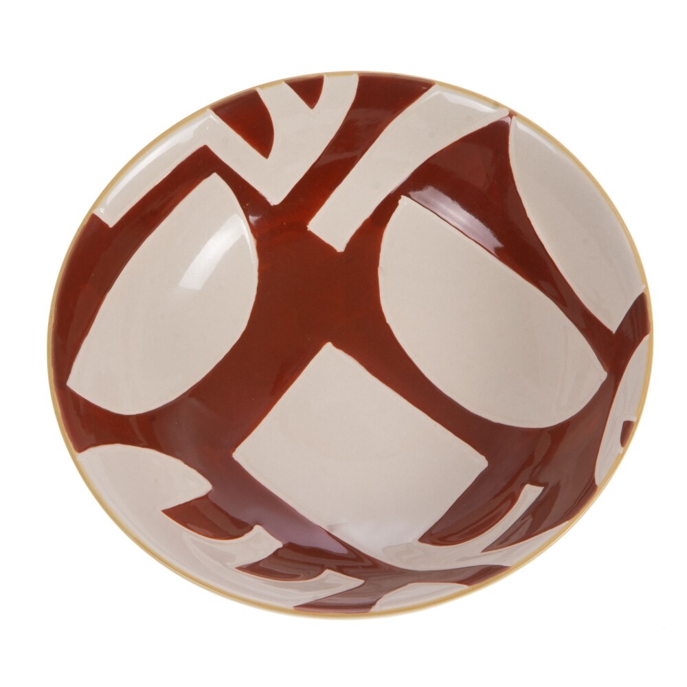 Suppenteller Ambre 19 cm x6 - Braun Rund Amadeus-Steingut 19x19 cm