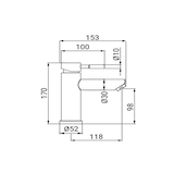 thumbnail of Miscelatore lavabo in acciaio inox satinato tondo