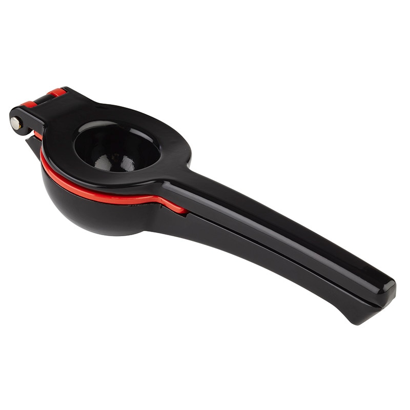 METRO Professional Exprimidor de limones y limas, aluminio fundido, 22 cm, negro / rojo