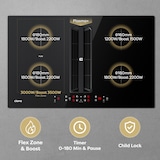 thumbnail of CIARRA Placa de cocción con campana extractora ONE 83 cm Boost Touch Control con 4 placas Flex Zone Función Stop & Go CBBEH834BBF