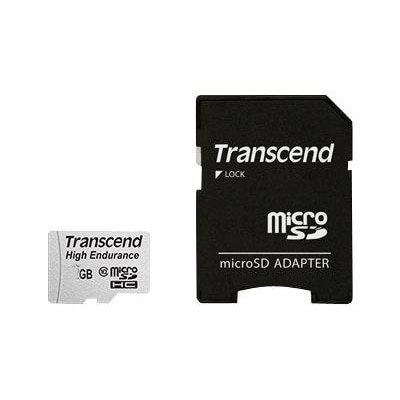 Transcend High Endurance microSDHC-Karte 16 GB Class 10 inkl. SD-Adapter TS16GUSDHC10V