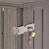 thumbnail of 1er WPC-Mülltonnenverkleidung HWC-J28, Mülltonnenbox, Metall Holzoptik, erweiterbar 240l ~ grau