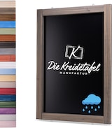 thumbnail of Wetterfeste Outdoor Kreidetafel mit Holzrahmen / Landhausgrau 55x105cm