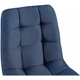 thumbnail of Cadeira de jantar Antibes em tecido azul