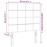 thumbnail of vidaXL LED Kopfteil Blau 90x5x118/128 cm Stoff