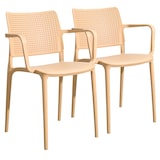 thumbnail of Lot de 2 fauteuils de terrasse miel
