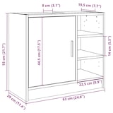 thumbnail of vidaXL Wastafelkast 63x29x55 cm bewerkt hout grijs sonoma eikenkleurig