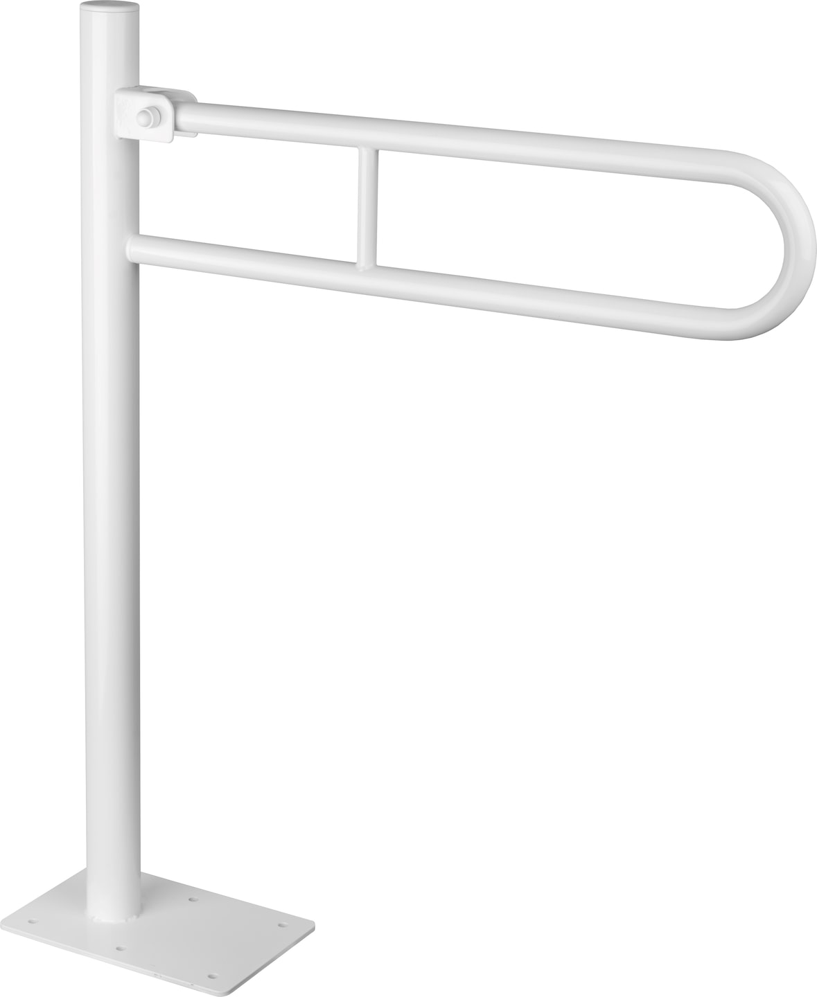 Standklappgriff Bodenmontage 60 cm Stützgriff Bodenstützgriff Schwarz