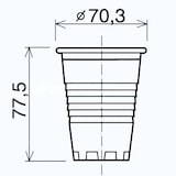thumbnail of 800x Trinkbecher weiß 0,15 l 150 ml aus PP O 70 mm