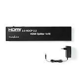 thumbnail of Nedis HDMI  Splitter - 16 port(s) - USB-A Female / 16x HDMI Output - 4K@60Hz - 18 Gbps - Metall - Anthrazit