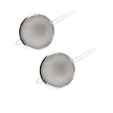 thumbnail of Juego de 2 coladores XL de acero inoxidable de 24 cm FM Professional