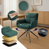 thumbnail of Set van 2 eetkamerstoelen Somers stof groen