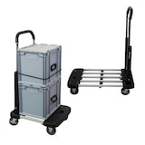 thumbnail of Klappbarer Profi-Transportwagen TAURUS 150 | HxBxT 97x53-76x46cm | Traglast 150kg | Höhenverstellbarer Griff | Transporthilfe Klappwagen