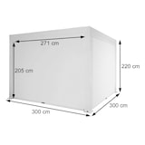 thumbnail of Pergola HWC-L46 mit Seitenwand, Gartenpavillon Lamellen-Pavillon Rollo, 11cm-Alu-Gestell, sturmfest 3x3m ~ anthrazit