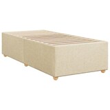 thumbnail of vidaXL Boxspringbett mit Matratze Creme 100x200 cm Stoff