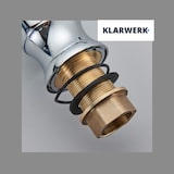 thumbnail of ADRIAN | Design Edelstahl Badarmatur  in Schwan Optik | Chrom glänzend luxuriöse Waschtischarmatur Hotel Gastronomie | Mischbatterie Bad 2 Anschlüsse