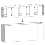 thumbnail of vidaXL Pflanzkübel Schwarz 200x40x80 cm Kaltgewalzter Stahl