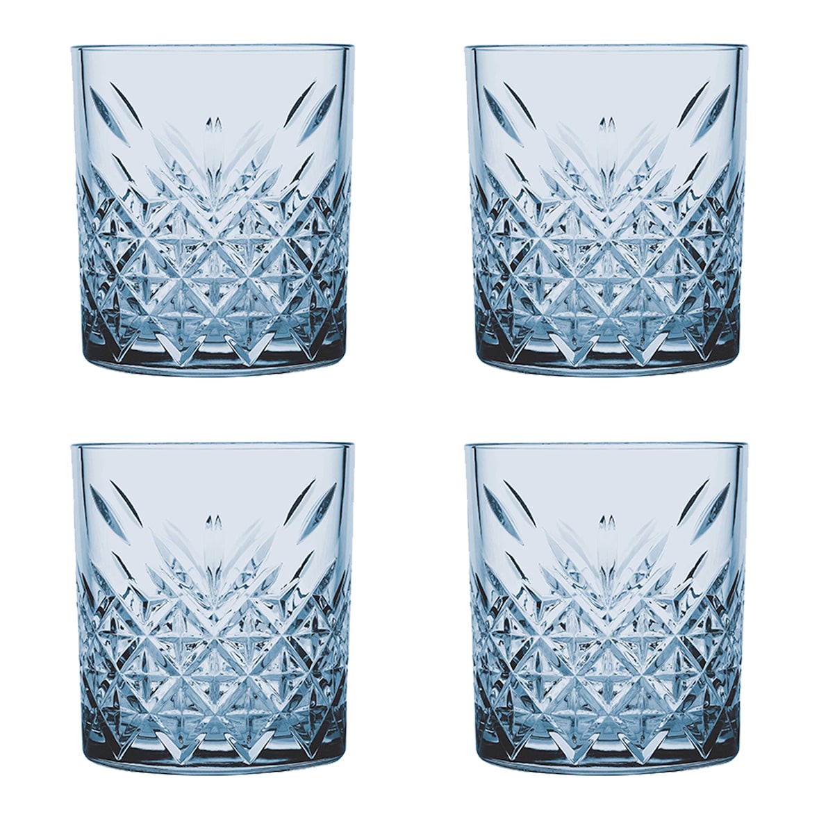 Pasabahce Trinkglas Timeless 35.5 cl Blau 4 Stück